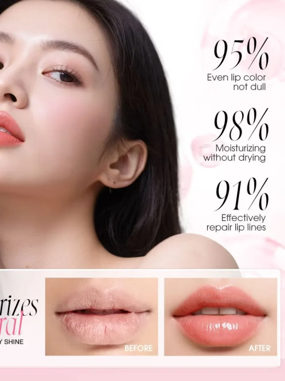 O.TWO.O Sparkling Color Changing LipBalm Hydrating Sunlight Tint Glossy Lip Care